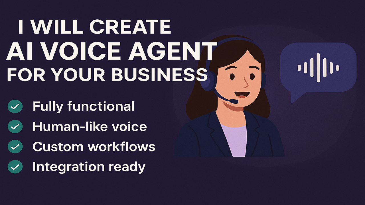 I will create AI voice agent for your business